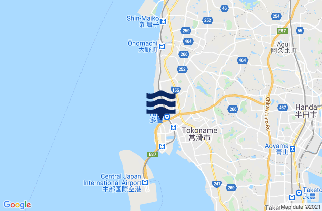 Mappa delle maree di Onizaki, Japan