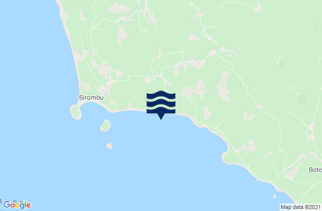 Mappa delle maree di Onolimbu, Indonesia