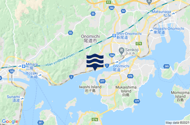 Mappa delle maree di Onomichi-shi, Japan