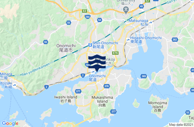 Mappa delle maree di Onomiti, Japan
