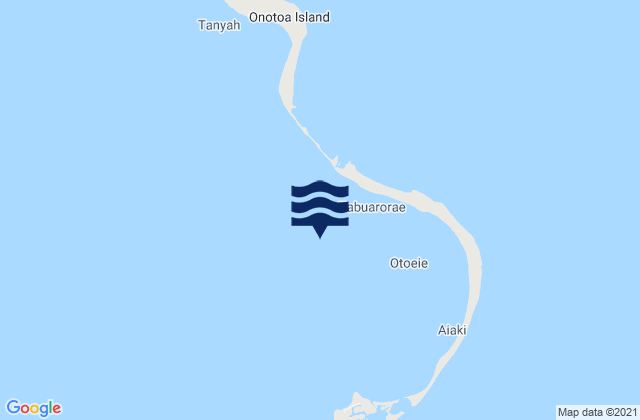 Mappa delle maree di Onotoa, Kiribati