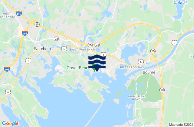 Mappa delle maree di Onset Beach (Onset Bay), United States
