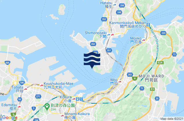 Mappa delle maree di Ooyamanohana, Japan