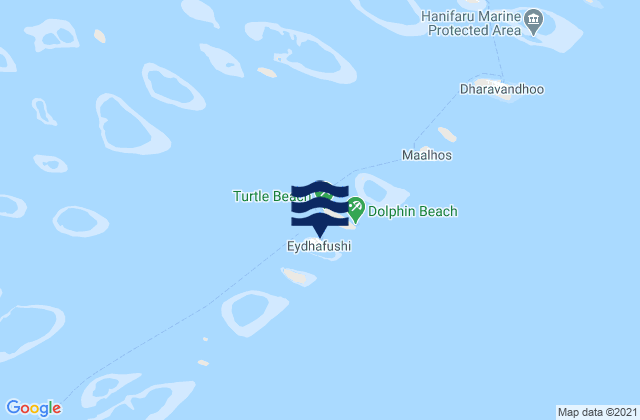 Mappa delle maree di Open Stage, Maldives