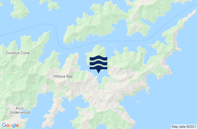 Mappa delle maree di Opua Bay, New Zealand