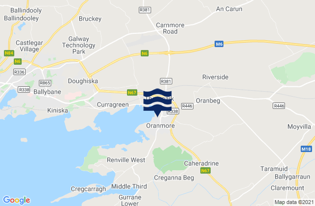 Mappa delle maree di Oranmore, Ireland