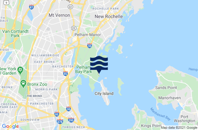 Mappa delle maree di Orchard Beach Bronx, United States