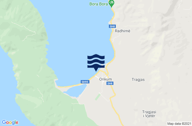 Mappa delle maree di Orikum, Albania