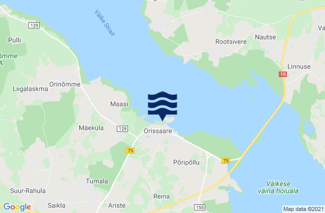 Mappa delle maree di Orissaare, Estonia