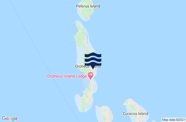 Mappa delle maree di Orpheus Island, Australia