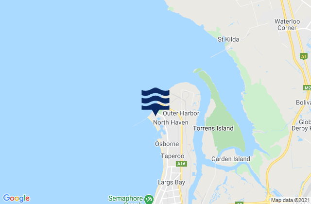 Mappa delle maree di Ort Adelaide (Outer Harbor), Australia