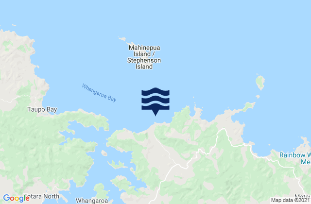 Mappa delle maree di Orua Beach, New Zealand