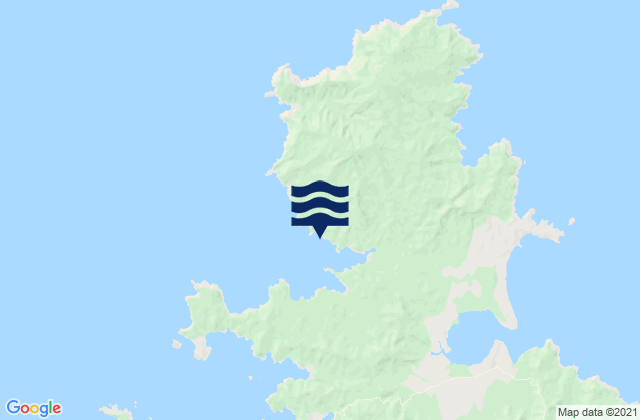 Mappa delle maree di Oruawharo Bay, New Zealand