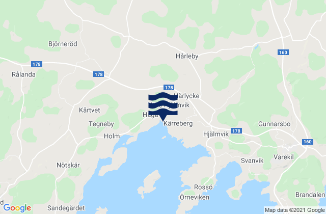 Mappa delle maree di Orust, Sweden