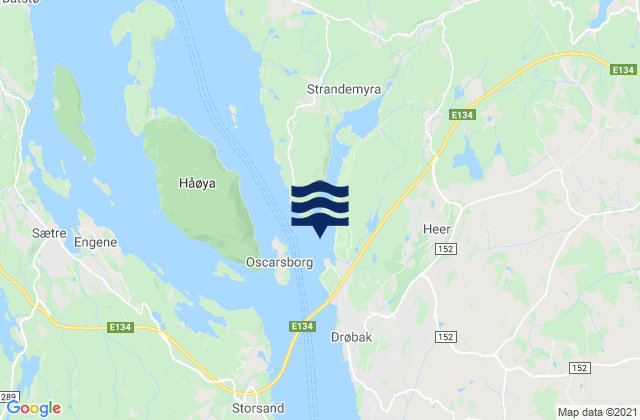 Mappa delle maree di Oscarsborg, Norway