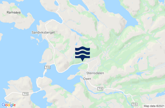 Mappa delle maree di Osen, Norway