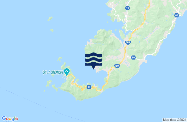 Mappa delle maree di Oshijikicho, Japan
