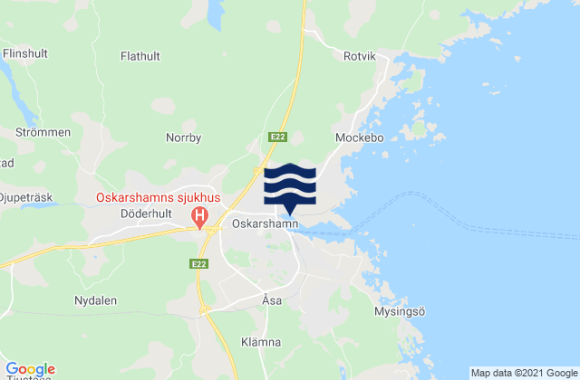 Mappa delle maree di Oskarshamns Kommun, Sweden