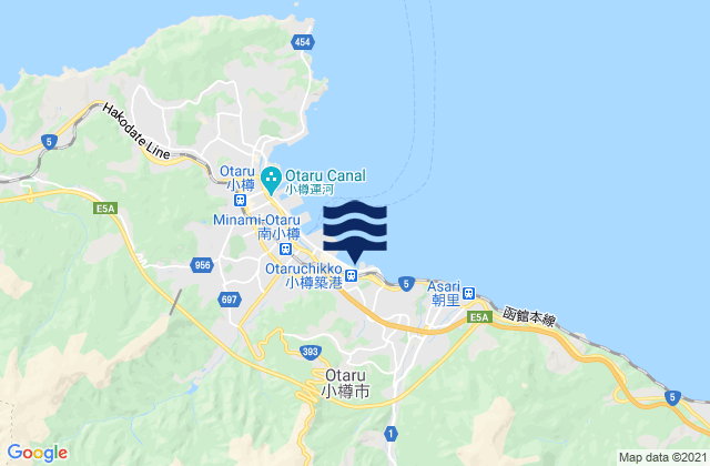 Mappa delle maree di Otaru-shi, Japan