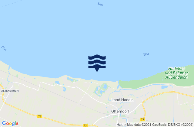 Mappa delle maree di Otterndorf , Denmark