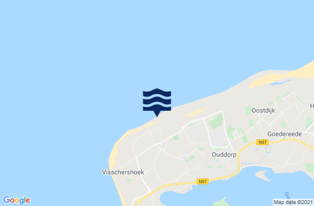 Mappa delle maree di Ouddorp Beach, Netherlands