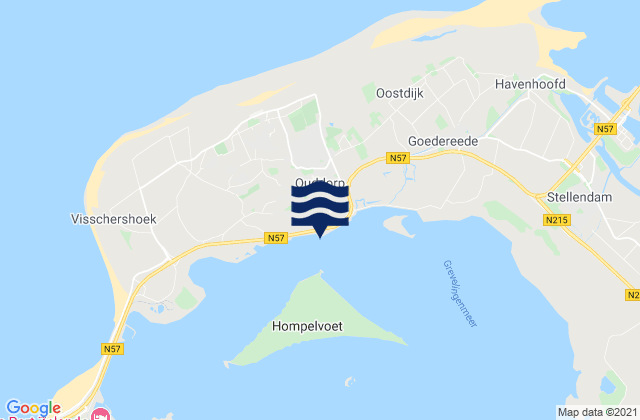 Mappa delle maree di Ouddorp, Netherlands