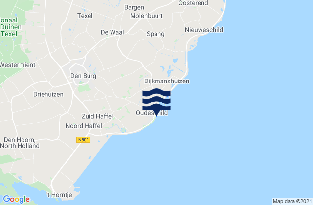 Mappa delle maree di Oudeschild, Netherlands