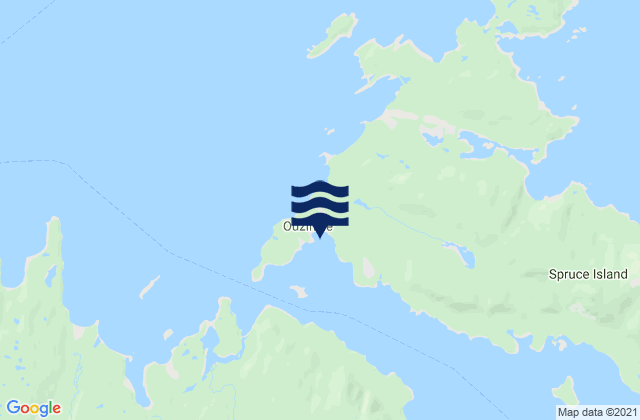 Mappa delle maree di Ouzinkie Spruce Island, United States
