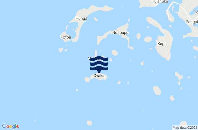 Mappa delle maree di Ovaka Island, Tonga