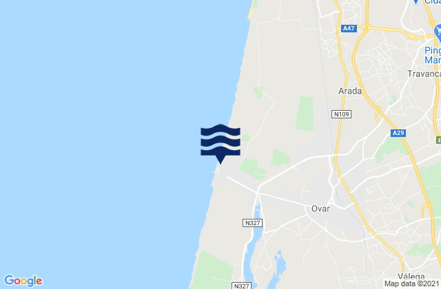 Mappa delle maree di Ovar, Portugal