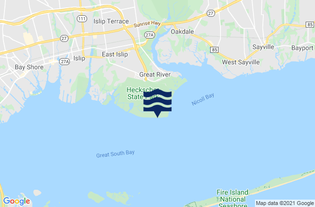 Mappa delle maree di Overlook Beach, United States