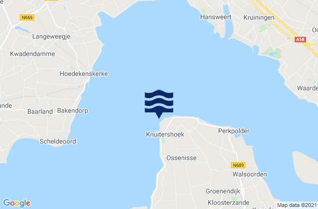Mappa delle maree di Overloop van Hansweert, Netherlands