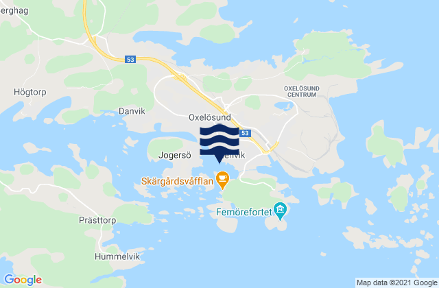Mappa delle maree di Oxelösunds Kommun, Sweden