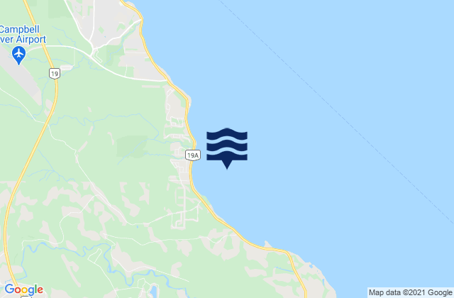 Mappa delle maree di Oyster Bay, Canada