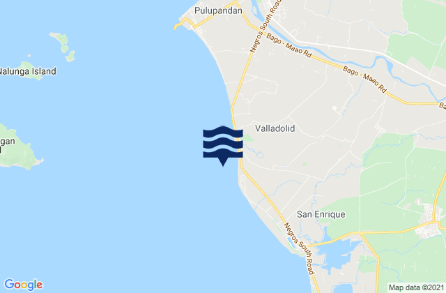 Mappa delle maree di Pacol, Philippines