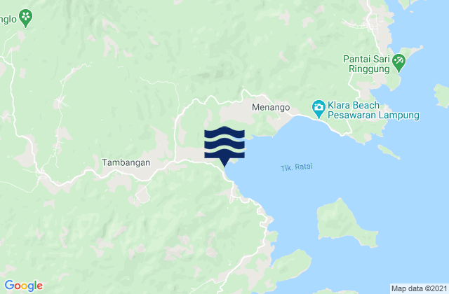 Mappa delle maree di Padangcermin, Indonesia