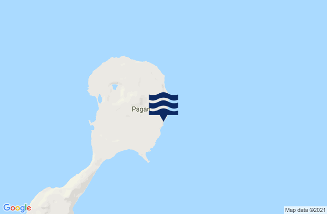 Mappa delle maree di Pagan Island Islands, Northern Mariana Islands