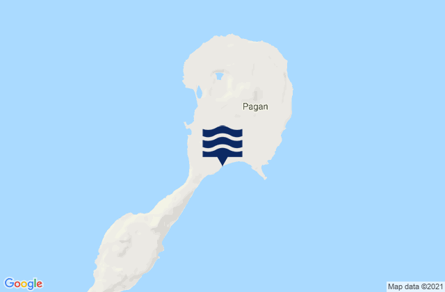 Mappa delle maree di Pagan Island, Northern Mariana Islands