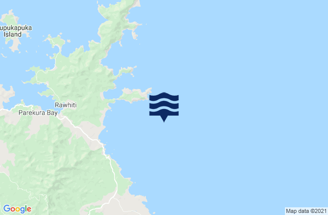 Mappa delle maree di Pahi Bay, New Zealand