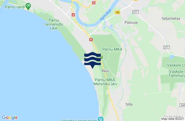 Mappa delle maree di Paikuse, Estonia