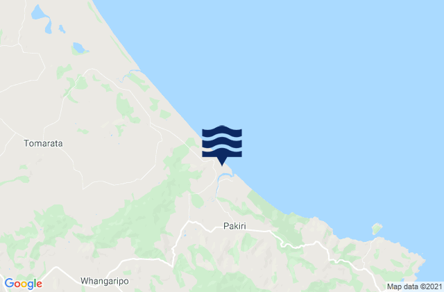 Mappa delle maree di Pakiri Beach Auckland, New Zealand