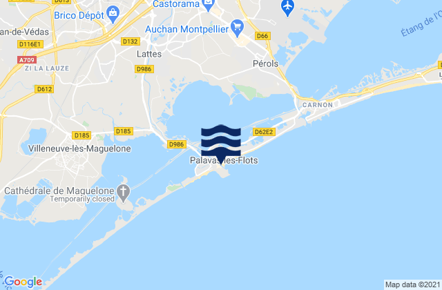 Mappa delle maree di Palavas-les-Flots, France