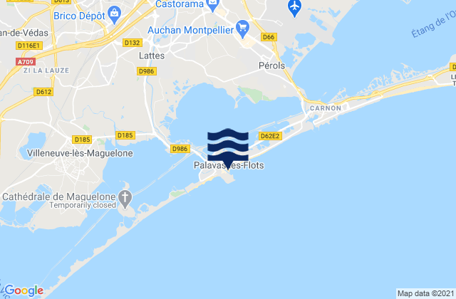 Mappa delle maree di Palavas les Flots, France