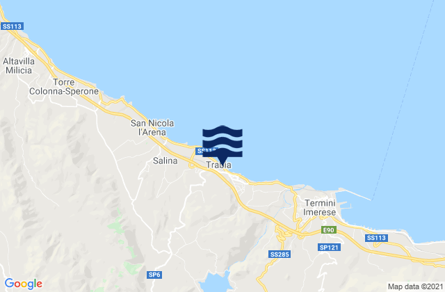 Mappa delle maree di Palermo, Italy