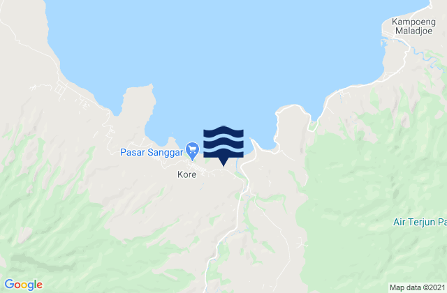 Mappa delle maree di Pali, Indonesia