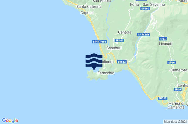 Mappa delle maree di Palinuro Porto, Italy