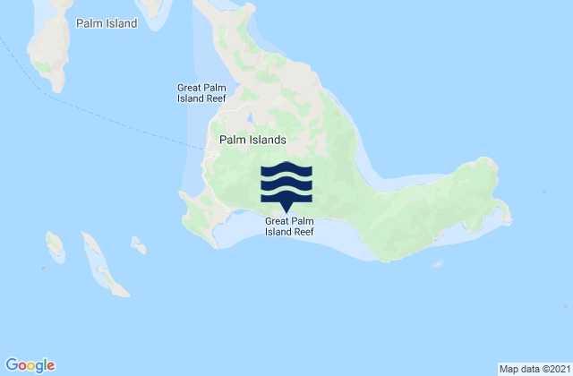 Mappa delle maree di Palm Island, Australia