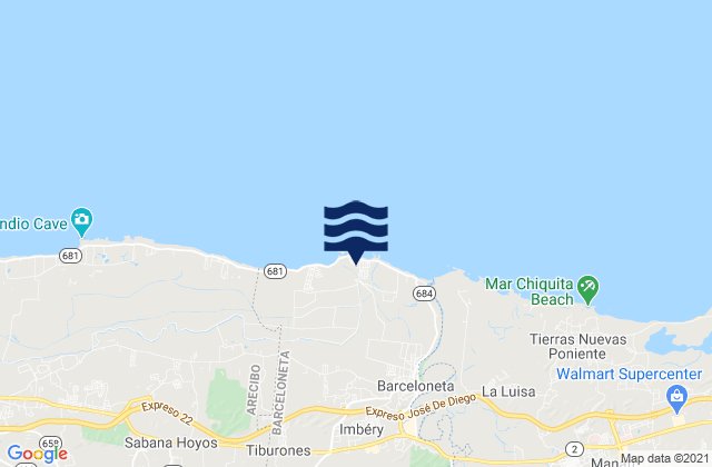 Mappa delle maree di Palmas Altas Barrio, Puerto Rico