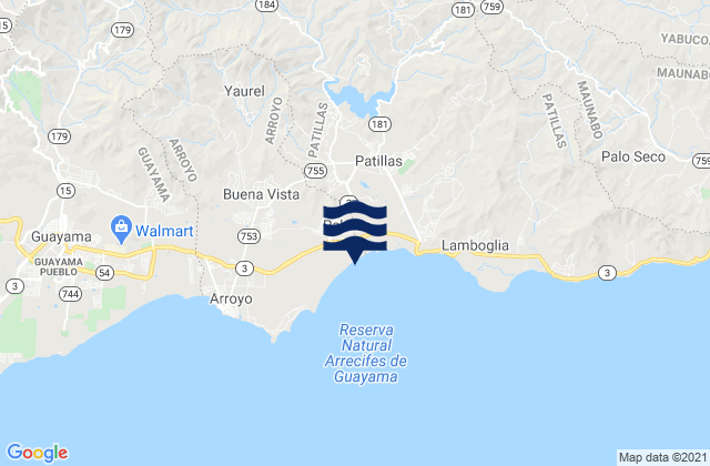 Mappa delle maree di Palmas, Puerto Rico