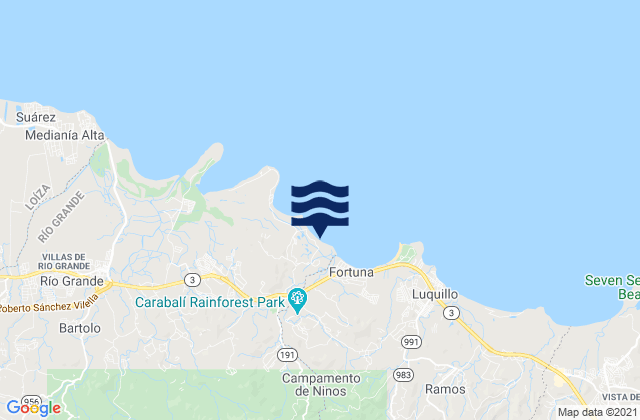 Mappa delle maree di Palmer, Puerto Rico